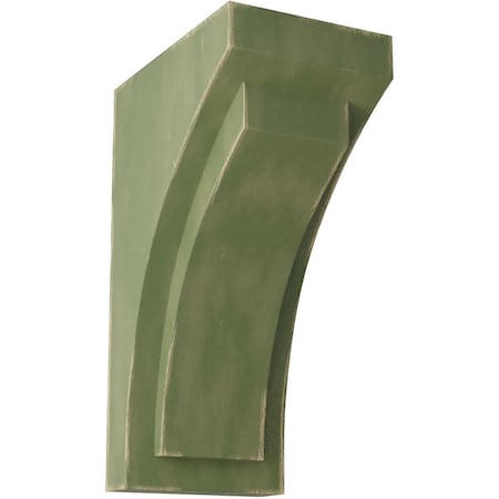 Ekena Millwork 2 1/2"W x 3 3/4"D x 6"H Mini Felix Wood Vintage Decor Corbel, Restoration Green CORWD02X03X06FEGR